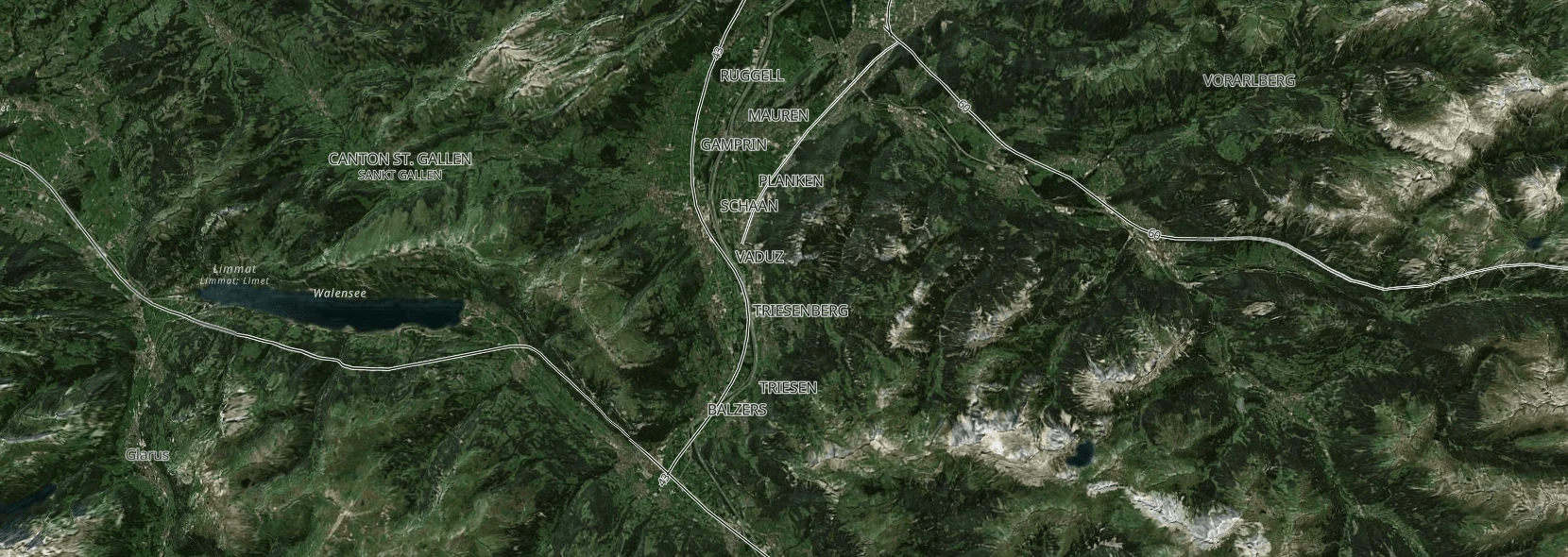 naturalearth protomaps maps.black_hybrid-2023_liechtenstein