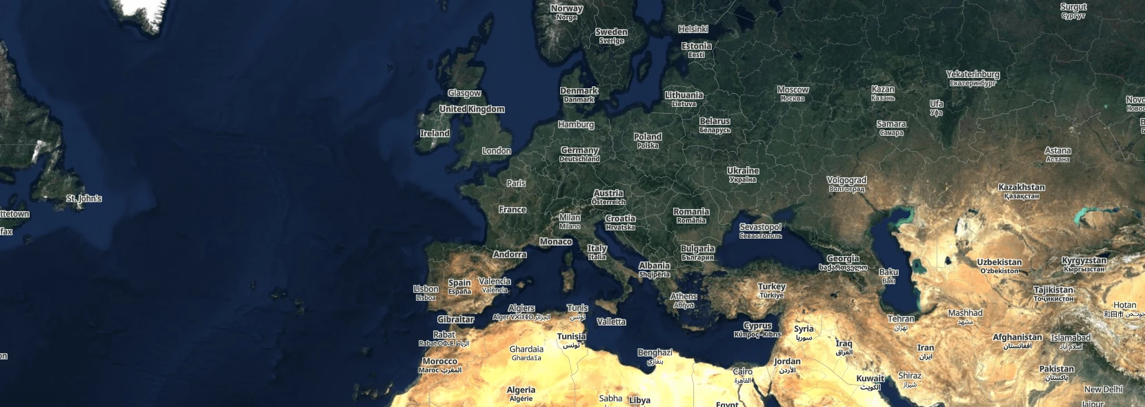 openstreetmap openmaptiles maps.black_hybrid-2016_europe